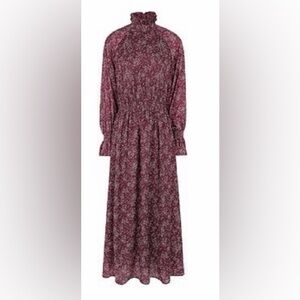 Elegant Floral Maxi Dress in Burgundy